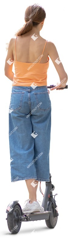 Woman standing entourage people (9308)