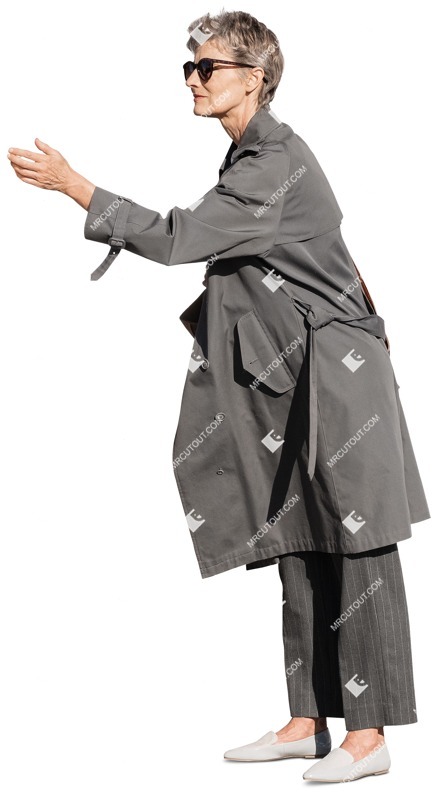 Woman standing cut out people (12294)