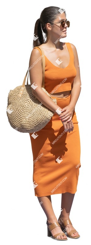 Woman standing person png (14182)