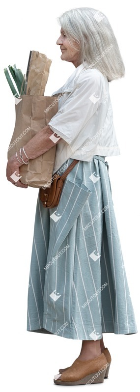 Woman standing entourage people (15465)