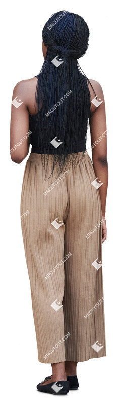 Woman standing entourage people (20194)