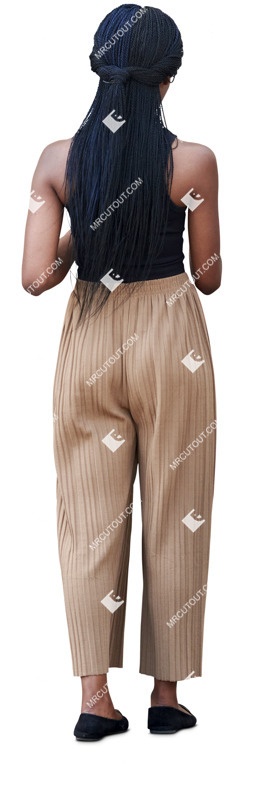 Woman standing entourage people (20207)