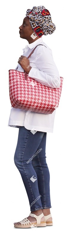 Woman standing cut out pictures (19435)