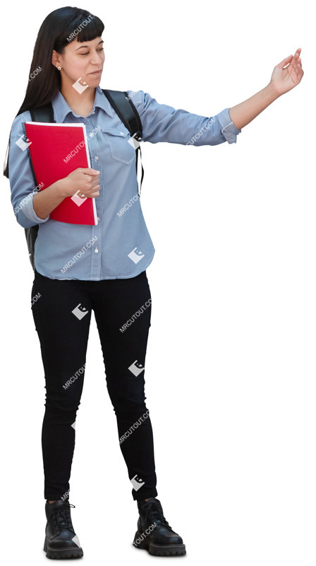 Woman standing cut out pictures (20037)