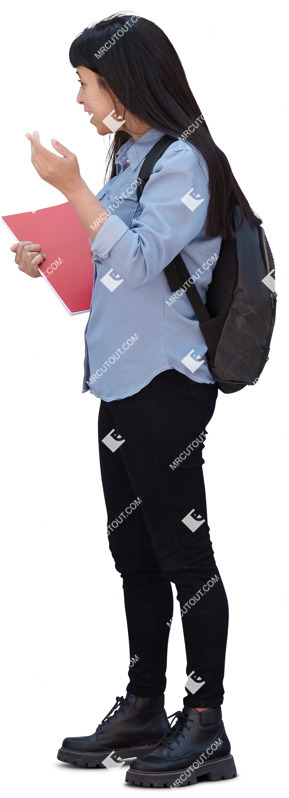 Woman standing people cutouts (20354)