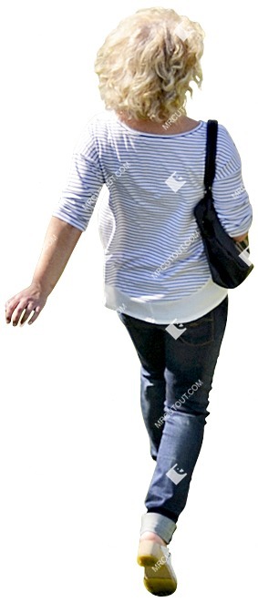 Woman walking entourage people (3699)