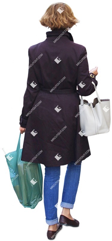 Woman walking entourage people (595)