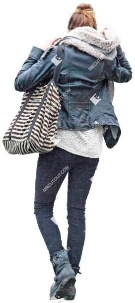 Woman walking cut out pictures (2814)