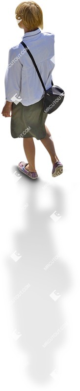 Woman walking entourage people (3491)