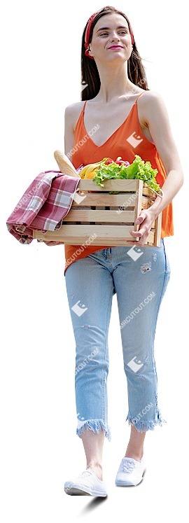 Woman walking people png (8854)