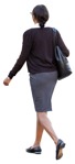 Woman walking people cutouts (9785) - miniature