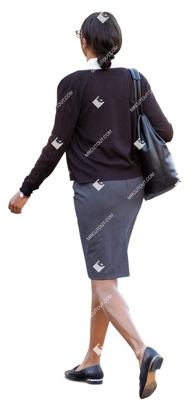Woman walking people cutouts (10464)