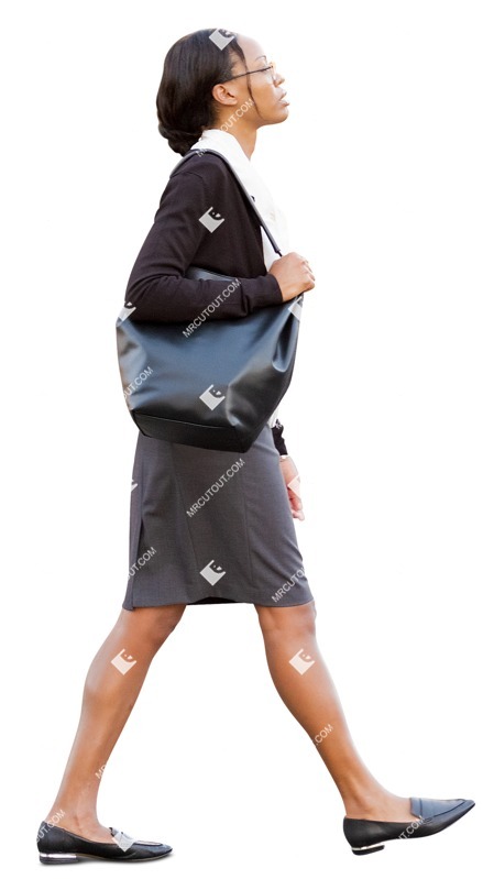 Woman walking people cutouts (10462)