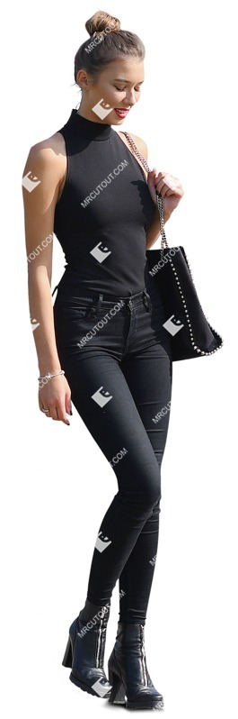 Woman walking people cutouts (10616)
