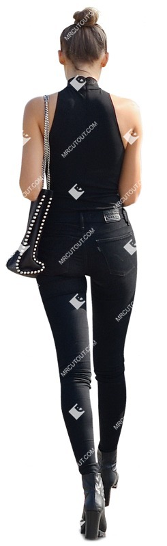 Woman walking people png (10613)