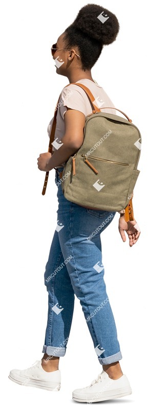 Woman walking people png (12577)