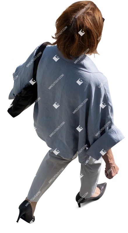 Woman walking people cutouts (12525)