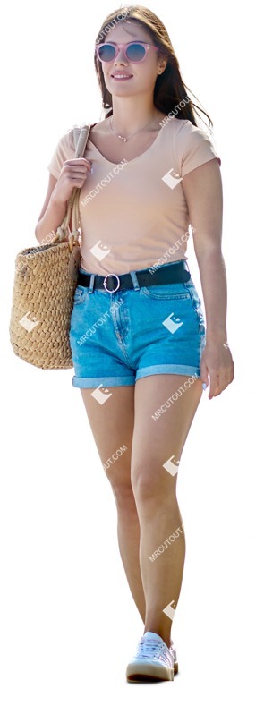 Woman walking human png (13122)