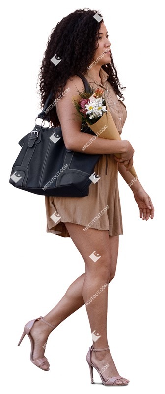 Woman walking people png (15214)