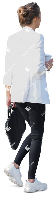 Woman walking people cutouts (11357)