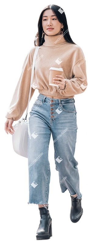 Woman walking people png (13506)