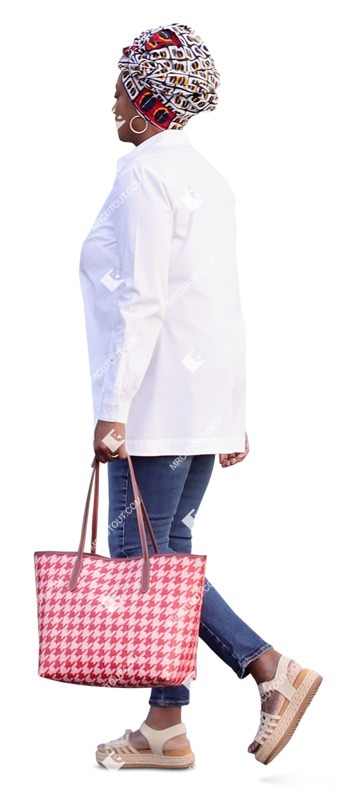 Woman walking people cutouts (19434)