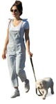 Woman walking the dog  (12271) - miniature
