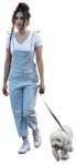 Woman walking the dog people png (14219) - miniature