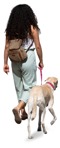Woman walking the dog human png (14944) - miniature