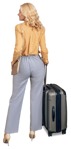 Woman with a baggage standing person png (12763) - miniature