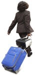 Cut out people - Woman With A Baggage Walking 0005 | MrCutout.com - miniature