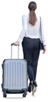 Woman with a baggage walking  (10551) - miniature
