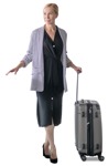 Woman with a baggage walking people png (11230) | MrCutout.com - miniature