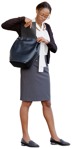 Woman with a book people png (9789) - miniature