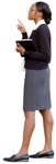 Woman with a book people png (9811) - miniature