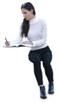 Woman with a book people png (10511) - miniature