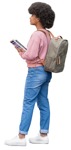 Woman with a book people png (11904) - miniature