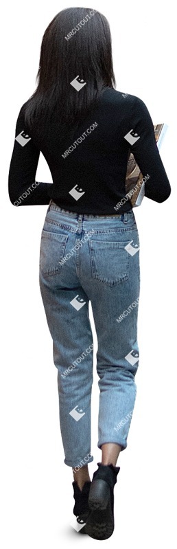 Woman with a book person png (11628)