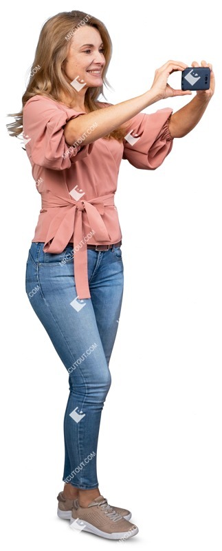 Woman with a smartphone people png (11646)