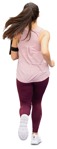 Woman with a smartphone jogging cut out pictures (12682) - miniature