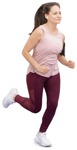 Woman with a smartphone jogging people cutouts (12968) - miniature