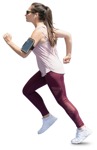Woman with a smartphone jogging people png (12690) - miniature