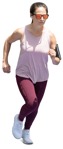 Woman with a smartphone jogging people png (12691) - miniature