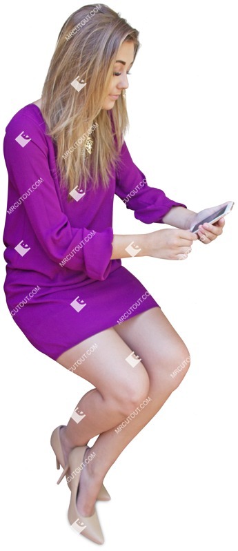 Woman with a smartphone on a party entourage people (2888)