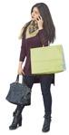 Woman with a smartphone shopping people png (2158) - miniature