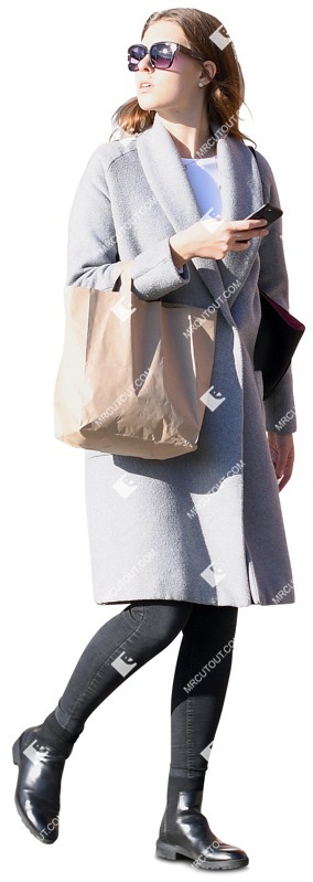 Woman with a smartphone shopping people png (10394)