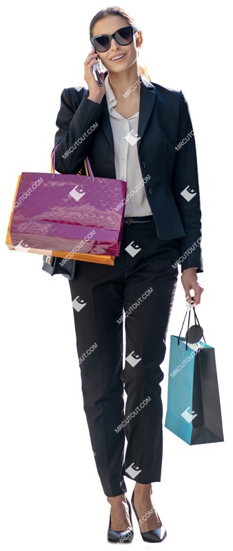 Woman with a smartphone shopping person png (10737)