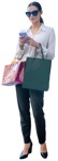 Woman with a smartphone shopping people png (10635) - miniature