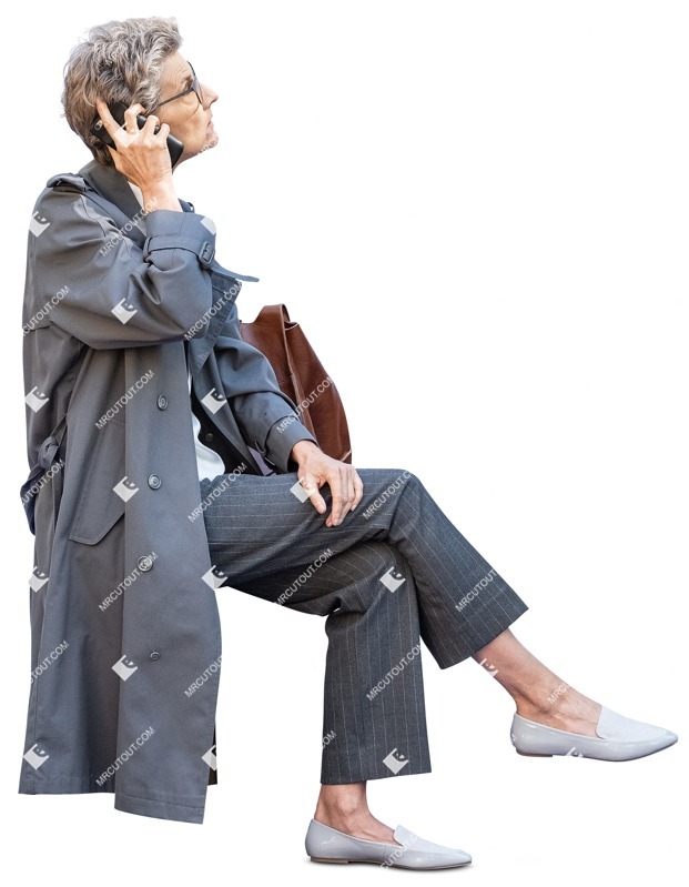 Woman with a smartphone sitting people png (12459)