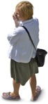 Woman with a smartphone standing people png (3705) - miniature